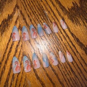 3 for $12 Fish Print press on nails